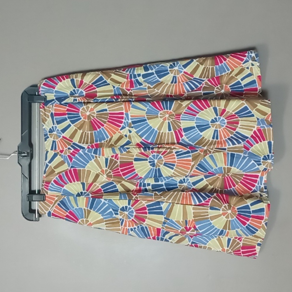 Talbots Multi Colored Circle Patterned Lined Skir… - image 2